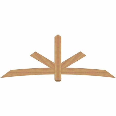 Ekena Millwork Alberta Smooth Timber Gable Bracket, Western Red Cedar, 96"W x 36"H x 5 1/2"D x 5 1/2"F, 9/12 Pitch GBW096X36X0606ALB00SWR